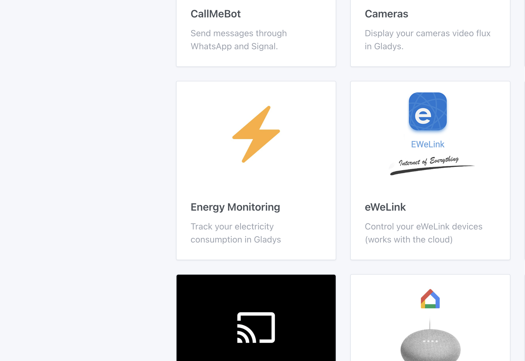 Energy monitoring integration