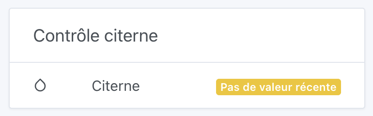 Pas de valeur récente